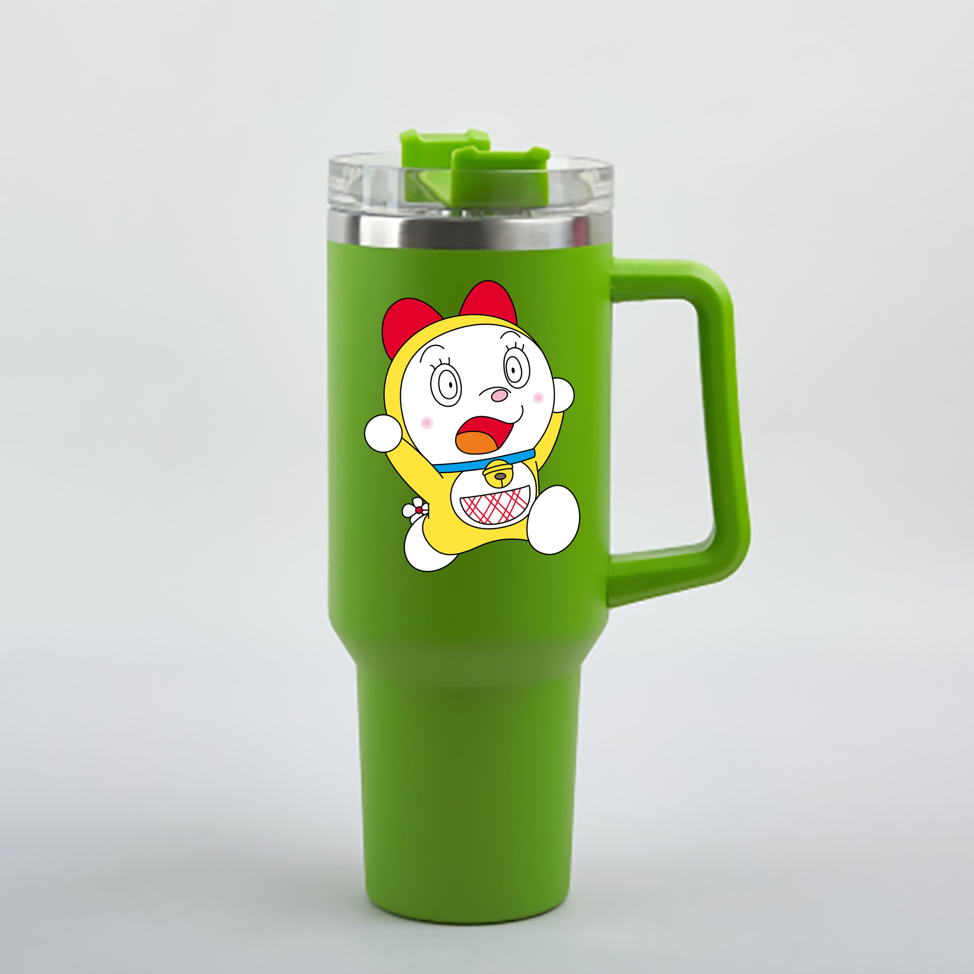 （画像用） ドラえもん ドラミ Doraemon Dorami 1200mL車用タンブラー - クリスタルステッカー（プラスチックストロー付き）